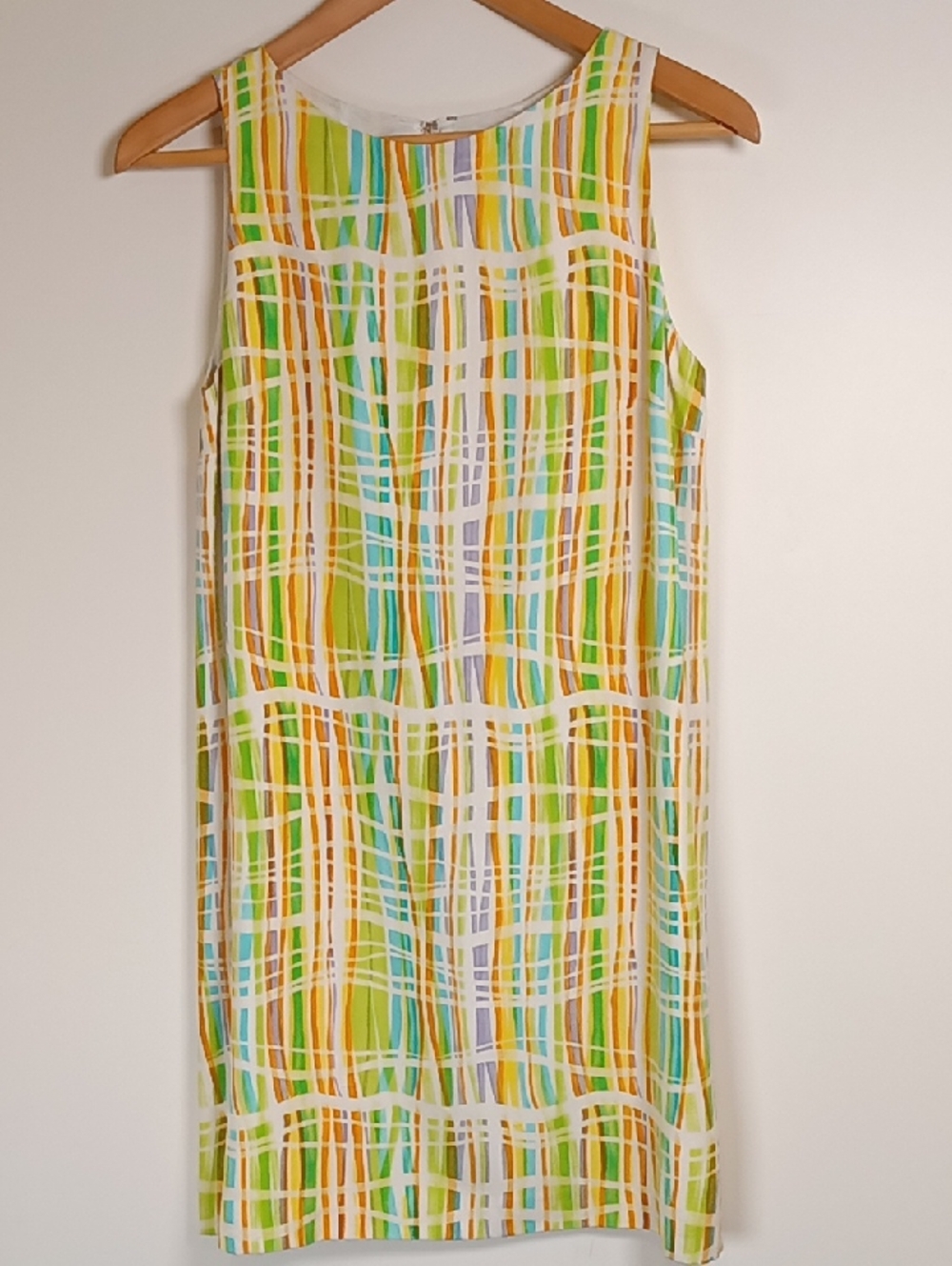 Vintage a.s.a.p. Saks Fifth Avenue Silk Y2K Print Shift Dress Sz 10
